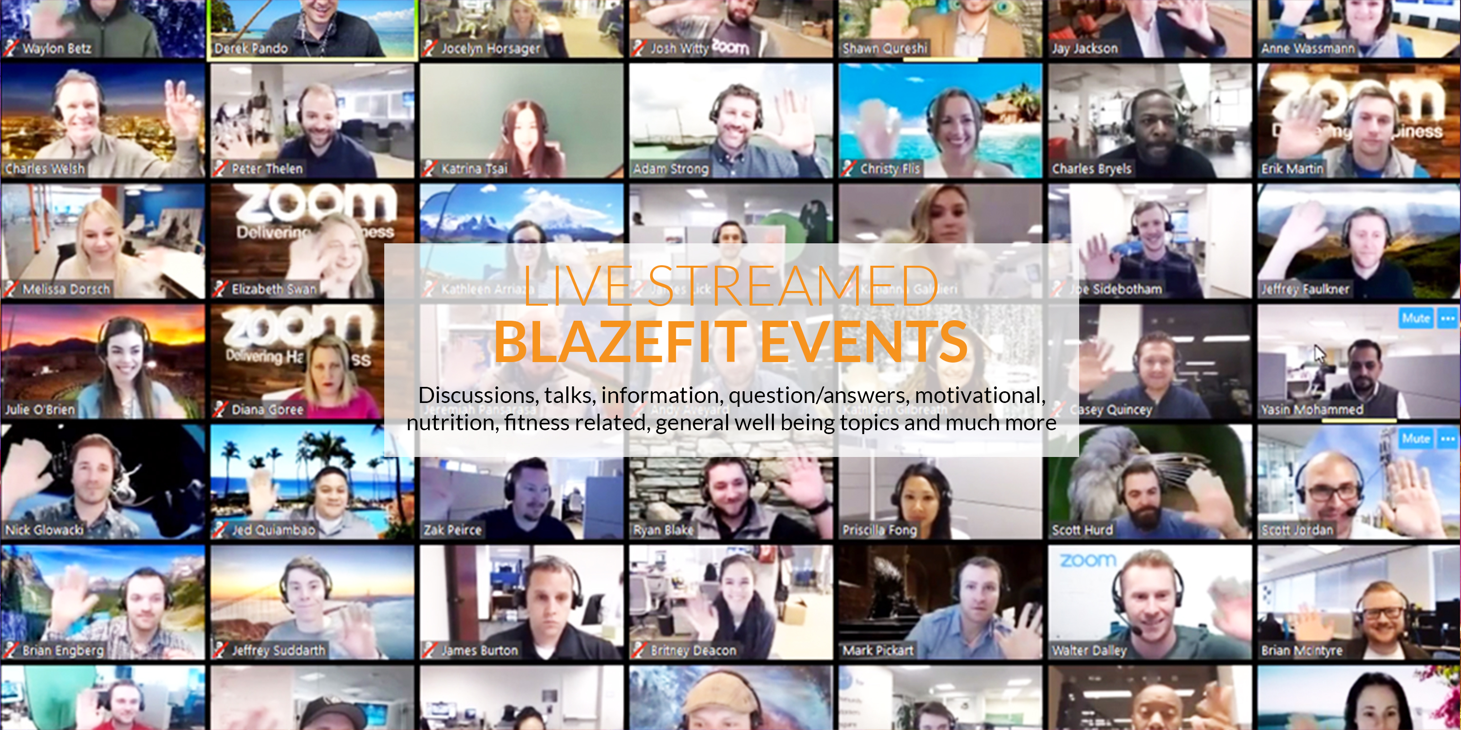 >BlazeFit events and well being talks